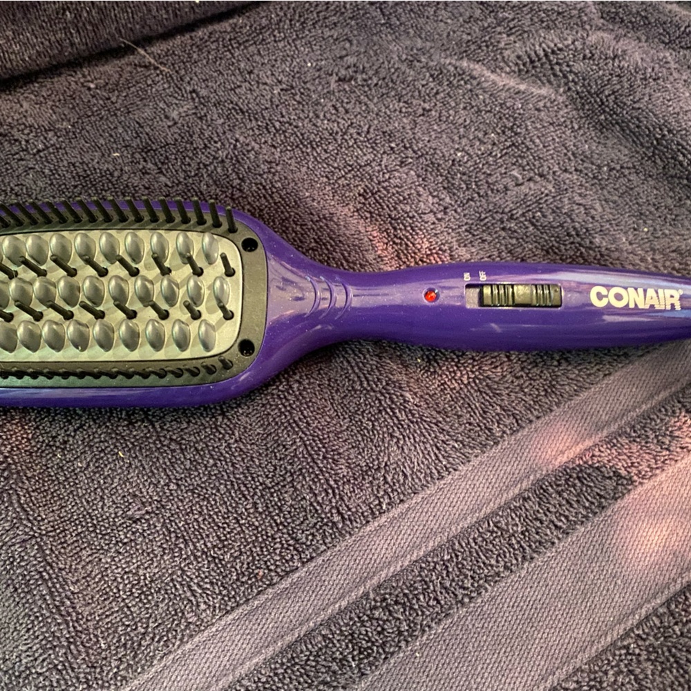 Purple Paddle Hair Brush for Detangling and Smoothing